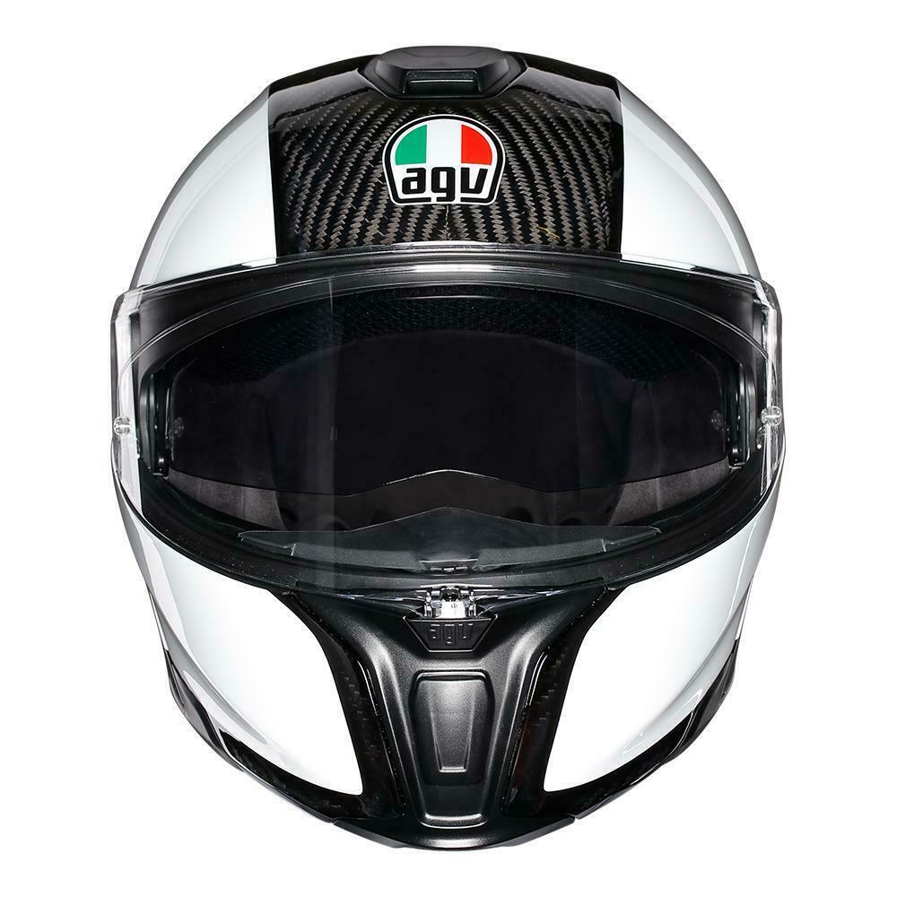 AGV Sportmodular carbon / white motorcycle full face flip sport touring