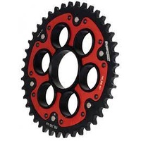 38t Red Supersprox Stealth Rear Sprocket for 2015-2017 Ducati 1200 Multistrada Pikes Peak - Standard Gearing 520 Pitch