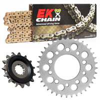 EK Gold X-Ring Chain & Sprocket Kit for 1997-1999 Triumph 1200 Trophy - 19/42 (Cush Front)