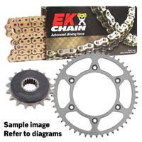 EK Gold X-Ring Chain & Sprocket Kit for 2008-2012 BMW F650GS 800CC - 16/42