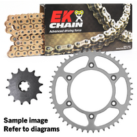 EK Gold X-Ring Chain & Sprocket Kit for 2013-2018 BMW F700GS Twin - 17/42