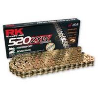 RK 520 ZXW X-Ring Race Motocross Motorbike Chain - 130 links Gold