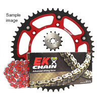 EK Red Chain & Stealth Sprocket Kit for 2004-2016 Honda CRF450R - 13/48 (520 Pitch)