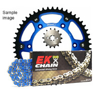 EK Blue Chain & Stealth Sprocket Kit for 2006-2021 Yamaha YZ125 - 13/48 (520 Pitch)