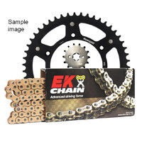Black Stealth/Gold Chain EK Chain & Sprocket Kit for Yamaha WR450F 03-06 / YZ250 05-22 14/50