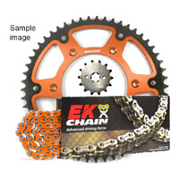 EK Orange Chain & Stealth Sprocket Kit for 2022-2023 KTM 250 EXC TPI - 13/52 (520 Pitch)