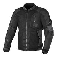 Macna Raddic Mens Motorbike Jacket - Black/Grey Camo