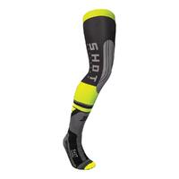 Shot Interceptor Neon Yellow Knee Brace Socks