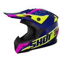 Shot Airfit Pulse Kids Helmet - Blue / Pink / Neon Yellow