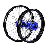 States MX Wheel Set for 2014-2024 Husqvarna TC125 - 21/19 Black/Blue