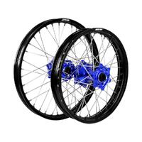 States MX Wheel Set for 2002-2024 Yamaha YZ85LW - 19/16 Black/Blue