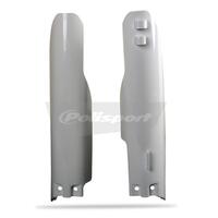 Polisport White Fork Guards (pair) for 2001-2006 Suzuki RM125