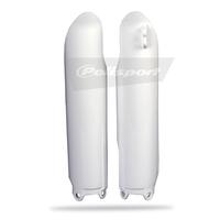 Polisport White Fork Guards (pair) for 2008-2014 Yamaha YZ125