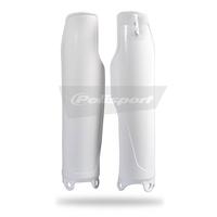 Polisport White Fork Guards (pair) for 2019-2023 Kawasaki KX250 (4T)