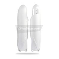 Polisport White Fork Guards (pair) for 2015-2021 Yamaha YZ250