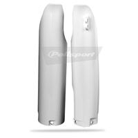 Polisport White Fork Guards (pair) for 2005 Yamaha WR450F