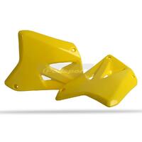 Polisport Yellow Radiator Scoops for 1999-2000 Suzuki RM125