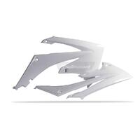 Polisport White Radiator Scoops for 2009-2012 Honda CRF450R