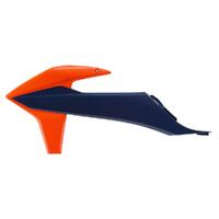 Polisport Orange / Blue Radiator Scoops for 2022 KTM 300 EXC TPI Six Days