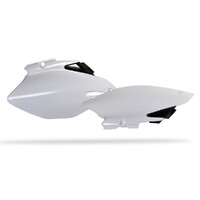 Polisport White Side Covers for 2006-2009 Yamaha YZ450F