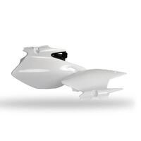 Polisport White Side Covers for 2007-2014 Yamaha WR250F