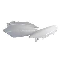 Polisport White Lower Side Cover for 2011-2012 Honda CRF450R