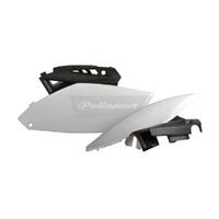 Polisport White Side Covers for 2010-2013 Yamaha YZ250F