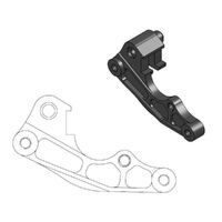 Moto-Master Front 260mm Brake Caliper Adapter Bracket for 1995-2003 Honda CR125R