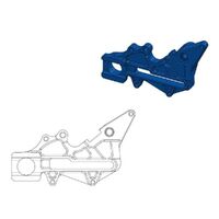 Moto-Master Blue Rear 220mm Brake Caliper Adapter Bracket for 2022-2023 GasGas EX 250 - Factory Disc