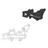 Moto-Master Black Rear 220mm Brake Caliper Adapter Bracket for 2022-2023 GasGas EX 250 - Factory Disc