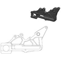 Moto-Master Black Rear 240mm Brake Caliper Adapter Bracket for 2022-2023 GasGas EX 250