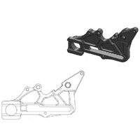 Moto-Master Black Rear 240mm Caliper Adapter Bracket for 2018-2021 Husqvarna FX350 - Factory Disc / Magura Caliper