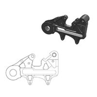 Moto-Master Black Rear 240mm Brake Caliper Adapter Bracket for 2021-2023 GasGas EC 250