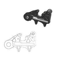 Moto-Master Black Rear 240mm Brake Caliper Adapter Bracket for 2018-2021 Husqvarna FE250