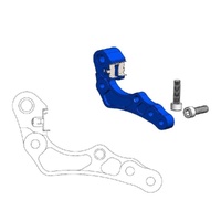 Moto-Master Blue Front 260mm Brake Caliper Adapter Bracket for 2018-2021 Husqvarna FE250