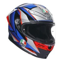 AGV K6S Slashcut Full Face Helmet - Grey / Blue / Red