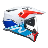 Nitro MX780 Adventure Helmet - White / Blue / Red