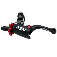 ASV Black C6 Shorty Clutch Lever for 2007-2024 Honda CRF150R (with Hot Start Pro Perch)