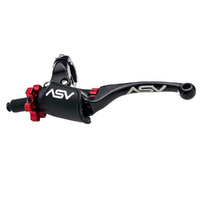 ASV Black F4 Long Clutch Lever for 2007-2024 Honda CRF150R (with Hot Start Pro Perch)