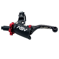 ASV Black F4 Shorty Clutch Lever for 2007-2024 Honda CRF150R (with Hot Start Pro Perch)