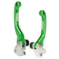 Axiom Green Flex Lever Set for 2006-2012 Kawasaki KX450F