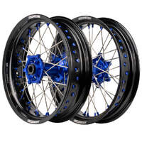 Supermoto Wheel Set (Black/Blue 17x3.5/17x4.25) for 2024-2024 Honda CRF450RL