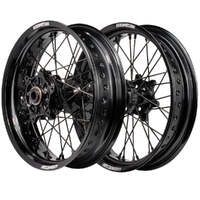 Cush Drive Supermoto Wheel Set (Black 17x.3.5/17x4.25) for 2024-2024 GasGas EC500F