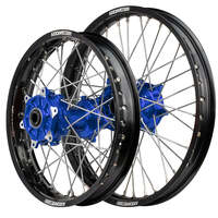 Cush Drive Supermoto Wheel Set (Black/Blue 21x1.6/18x2.15) for 2016-2024 Husqvarna 701