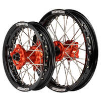 Motocross Wheel Set (Black/Orange 12x1.6/10x1.6) for 2021-2023 GasGas MC65