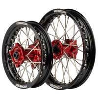 Motocross Wheel Set (Black/Red 12x1.6/10x1.6) for 2021-2023 GasGas MC65