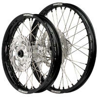 Wheel Set with Discs (Black/Silver 21x1.6/18x2.15) for 2000-2024 Suzuki DRZ400E