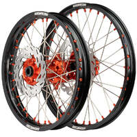 Wheel Set with Discs (Black/Orange 21x1.6/18x2.15) for 2014-2024 Husqvarna TE250