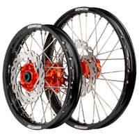 Wheel Set with Discs (Black/Orange 17x1.4/14x1.60) for 2014-2015 Husqvarna TC85