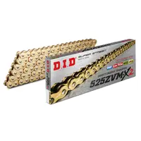 DID 525 ZVMX X-Ring X-Ring Motorbike Chain - 124 links Gold/Black